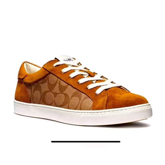 COACH Men C126 Low Top Sneaker Signature coated Canvas and Suede upper US 9 - Picture 1 of 2
